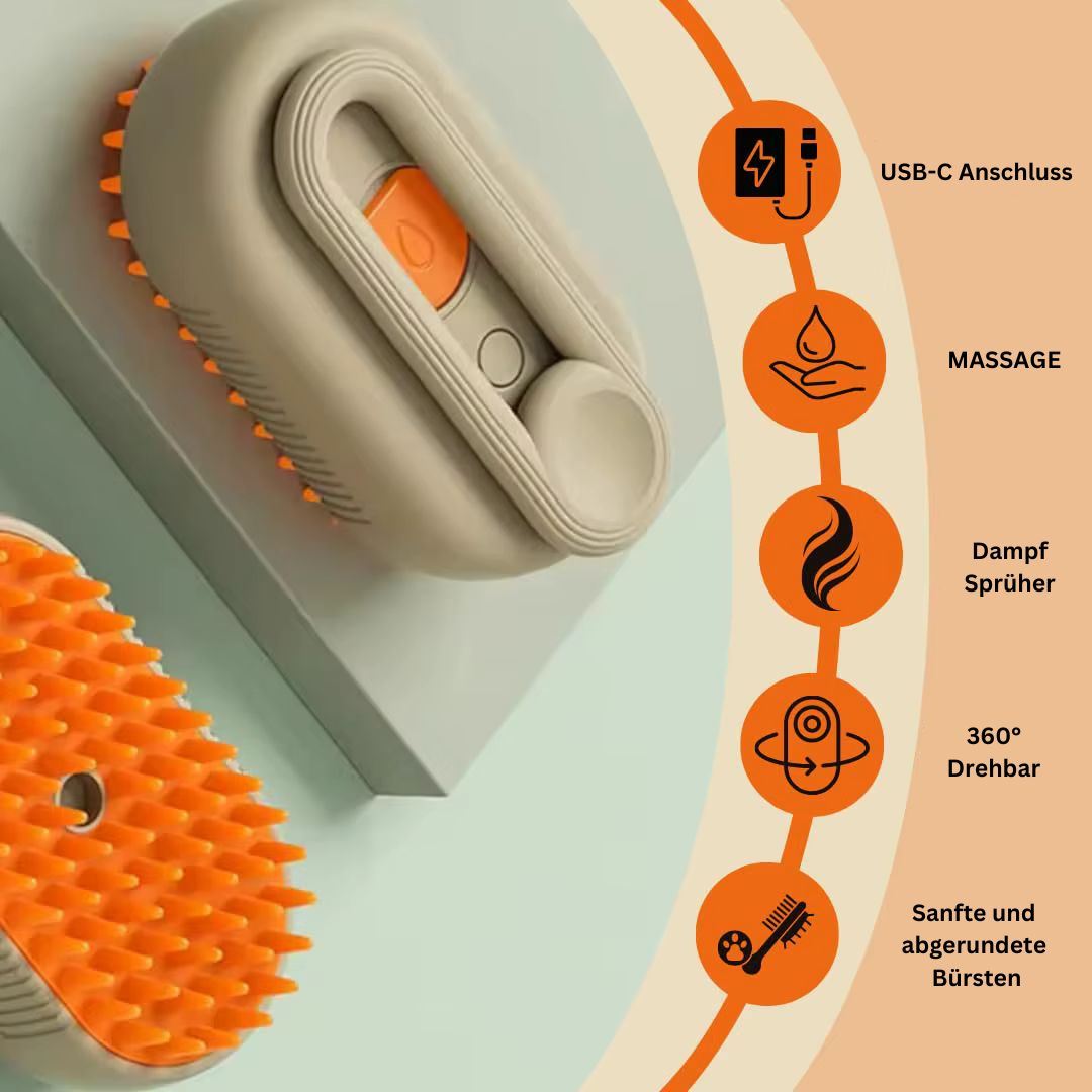 naviclass™ – 3-in-1 Fellbürste mit Sprühnebel