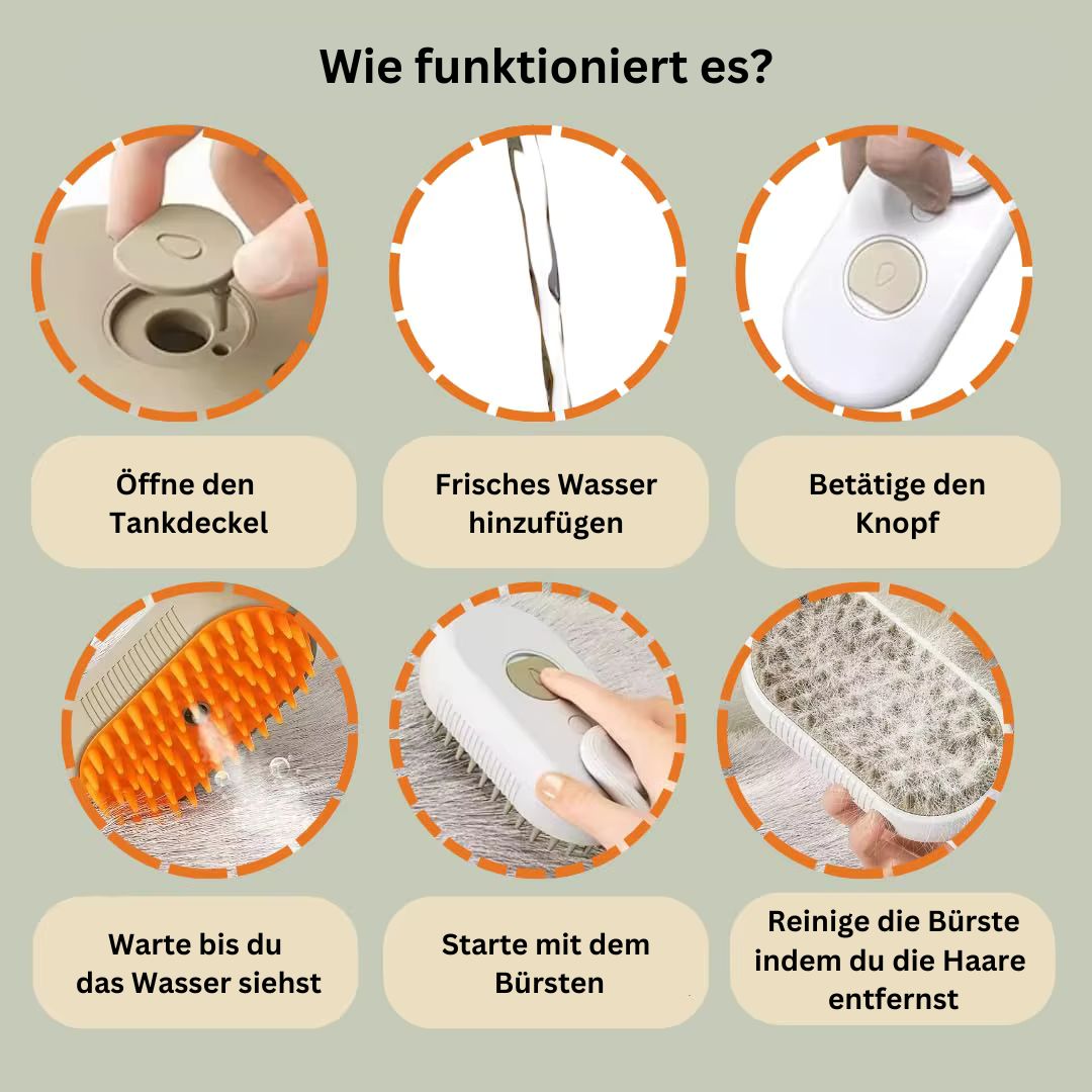 naviclass™ – 3-in-1 Fellbürste mit Sprühnebel